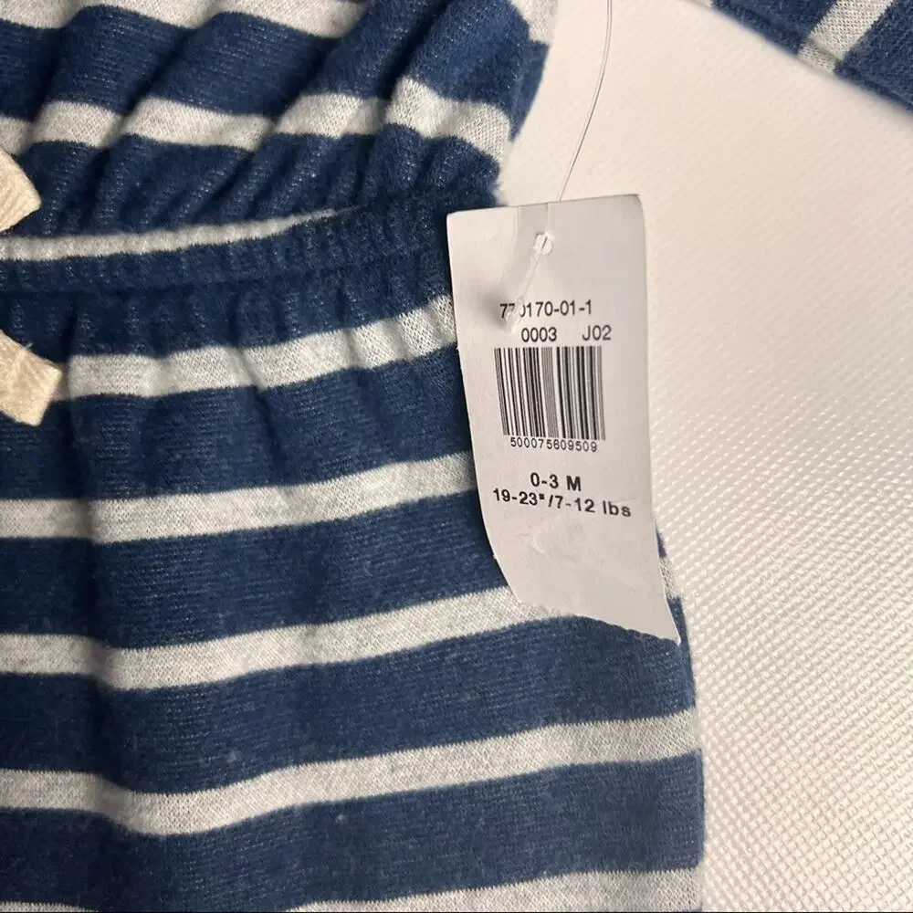Old Navy Cozy Knit Stripe Printed Baby Jumpsuit Sz 0-3M